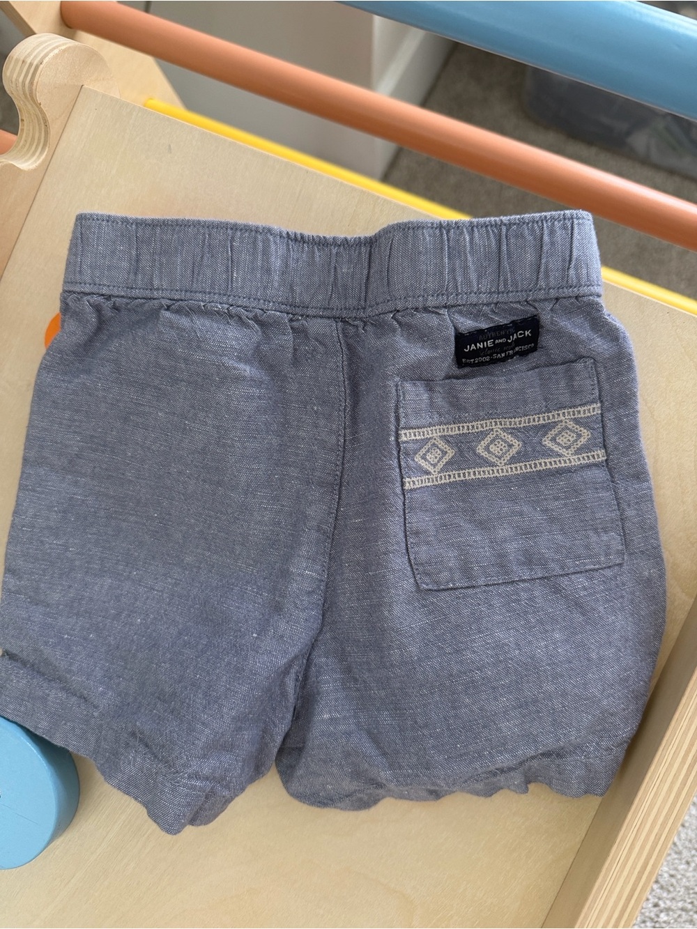 Janie and Jack Heathered Gray High-Waist Drawstring Shorts